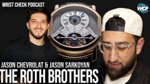 "Two young watch collectors passionately discussing their love for timepieces, featuring a showcase of Daniel Roth watches and insights into the rise of independent watchmaking. The Wrist Check Podcast brings a fresh perspective on how a new generation is shaping watch culture."